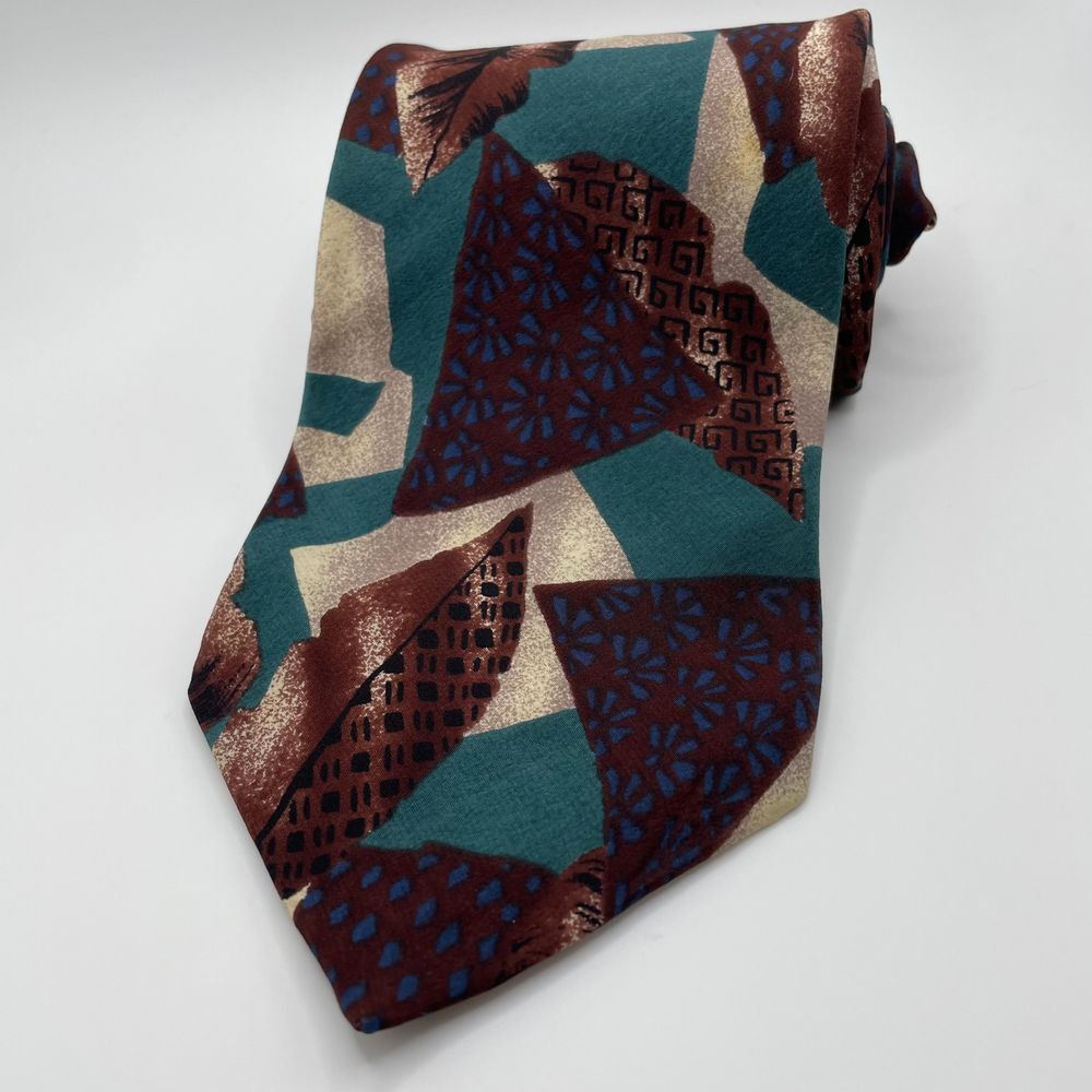 J T Beckett Vintage Abstract Men's Tie Made in USA 100% Silk